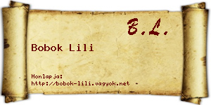 Bobok Lili névjegykártya