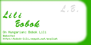 lili bobok business card
